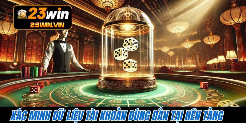 Xác minh dữ liệu tài khoản đúng đắn tại nền tảng 